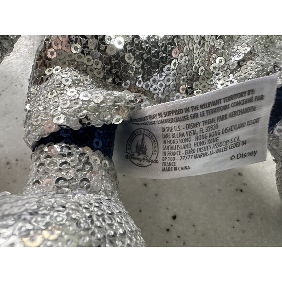 Mickey Mouse Blue Sequined Plush Disneyland Diamond 60th Disney Parks Exclusive - Picture 5 of 14